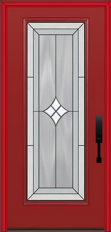 ProVia Legacy Single Entry Door 460 Style Aria Decorative Glass with Patina Caming and Low-E - Doors and Beyond