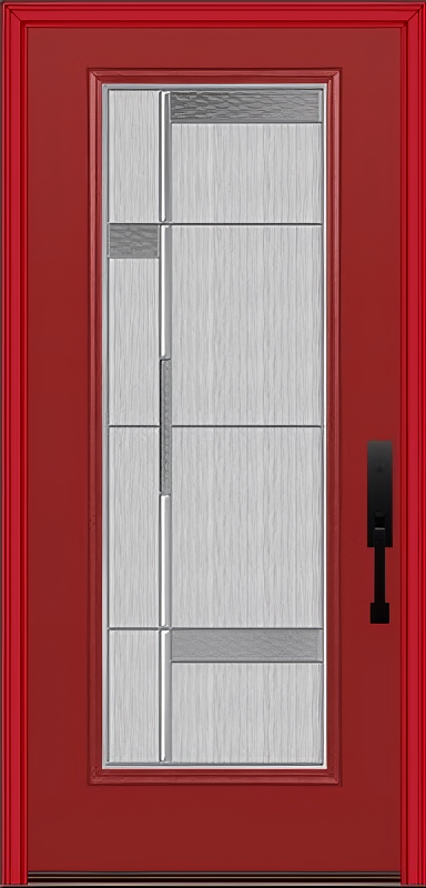 ProVia Legacy Single Entry Door 460 Style Manhattan Decorative Glass with Zinc Caming and Low-E - Doors and Beyond