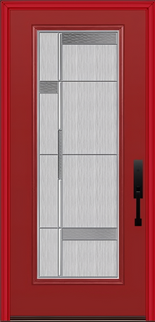 ProVia Legacy Single Entry Door 460 Style Manhattan Decorative Glass with Zinc Caming and Low-E - Doors and Beyond