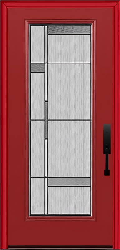 ProVia Legacy Single Entry Door 460 Style Manhattan Decorative Glass with Patina Caming and Low-E - Doors and Beyond
