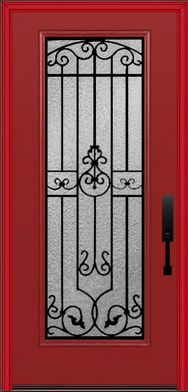 ProVia Legacy Single Entry Door 460 Style Barcelona Decorative Glass With Gluechip Privacy Glass - Doors and Beyond