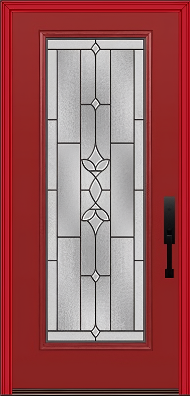 ProVia Legacy Single Entry Door 460 Style Esmond Decorative Glass with Patina Caming and Low-E - Doors and Beyond