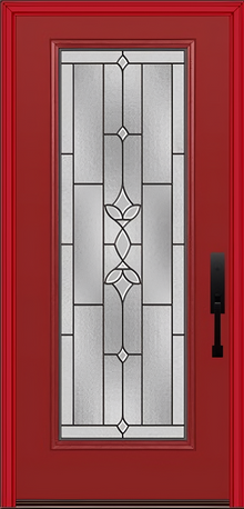 ProVia Legacy Single Entry Door 460 Style Esmond Decorative Glass with Patina Caming and Low-E - Doors and Beyond