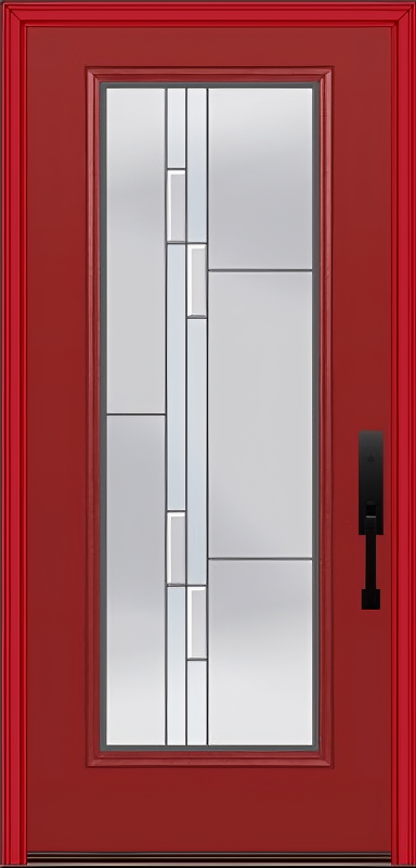 ProVia Legacy Single Entry Door 460 Style Genesis Decorative Glass with Silver Caming and Low-E - Doors and Beyond