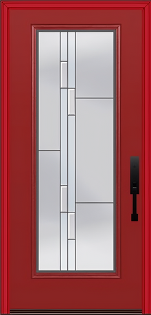 ProVia Legacy Single Entry Door 460 Style Genesis Decorative Glass with Silver Caming and Low-E - Doors and Beyond