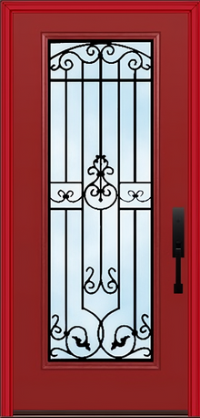 ProVia Legacy Single Entry Door 460 Style Barcelona Decorative Glass Clear Glass and Low E Glass - Doors and Beyond