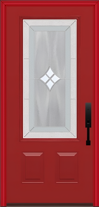 ProVia Legacy Single Entry Door 440 Style Aria Decorative Glass with Zinc Caming and Low-E - Doors and Beyond