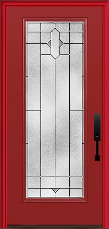 ProVia Legacy Single Entry Door 460 Style Brookhaven Decorative Glass with Zinc Caming and Low-E - Doors and Beyond