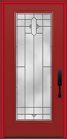 ProVia Legacy Single Entry Door 460 Style Brookhaven Decorative Glass with Zinc Caming and Low-E - Doors and Beyond