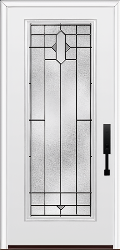 ProVia Legacy Single Entry Door 460 Style Brookhaven Decorative Glass with Patina Caming and Low-E - Doors and Beyond