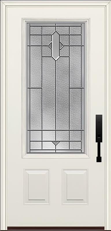 ProVia Legacy Single Entry Door 440 Style Brookhaven Decorative Glass with Zinc Caming and Low-E - Doors and Beyond