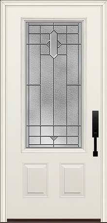 ProVia Legacy Single Entry Door 440 Style Brookhaven Decorative Glass with Zinc Caming and Low-E - Doors and Beyond