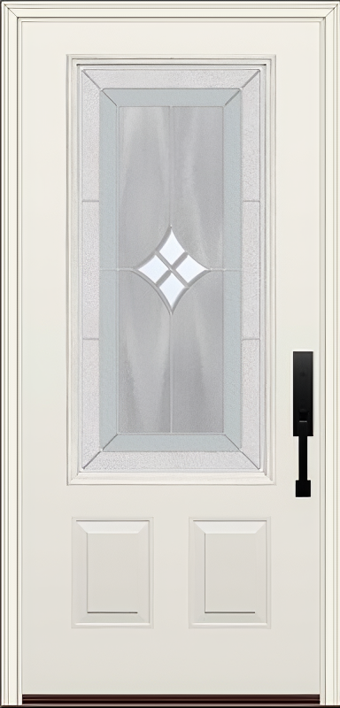 ProVia Legacy Single Entry Door 440 Style Aria Decorative Glass with Zinc Caming and Low-E - Doors and Beyond