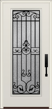 ProVia Legacy Single Entry Door 460 Style Barcelona Decorative Glass With Gluechip Privacy Glass - Doors and Beyond