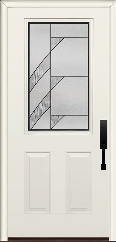 ProVia Legacy Single Entry Door 430 Style Tidal Decorative Glass with Patina Caming and Low-E - Doors and Beyond
