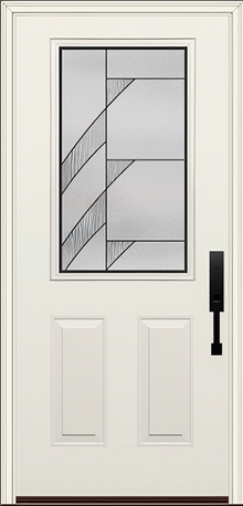 ProVia Legacy Single Entry Door 430 Style Tidal Decorative Glass with Patina Caming and Low-E - Doors and Beyond
