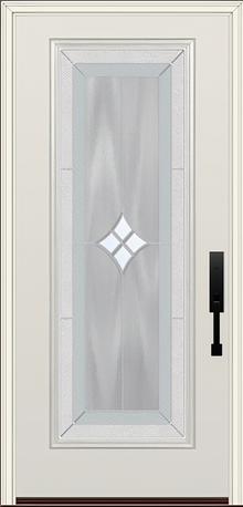 ProVia Legacy Single Entry Door 460 Style Aria Decorative Glass with Zinc Caming and Low-E - Doors and Beyond