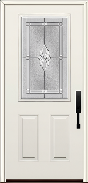 ProVia Legacy Single Entry Door 430 Style Somerset Decorative Glass with Zinc Caming and Low-E - Doors and Beyond