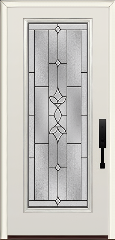 ProVia Legacy Single Entry Door 460 Style Esmond Decorative Glass with Patina Caming and Low-E - Doors and Beyond