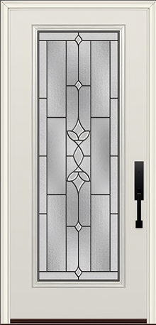 ProVia Legacy Single Entry Door 460 Style Esmond Decorative Glass with Patina Caming and Low-E - Doors and Beyond