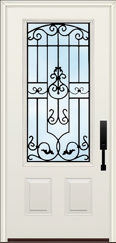 ProVia Legacy Single Entry Door 440 Style Barcelona Decorative Glass Clear Glass and Low E Glass - Doors and Beyond