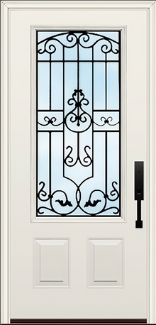 ProVia Legacy Single Entry Door 440 Style Barcelona Decorative Glass Clear Glass and Low E Glass - Doors and Beyond