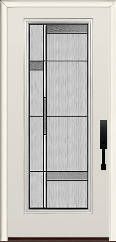 ProVia Legacy Single Entry Door 460 Style Manhattan Decorative Glass with Patina Caming and Low-E - Doors and Beyond