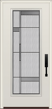 ProVia Legacy Single Entry Door 460 Style Manhattan Decorative Glass with Patina Caming and Low-E - Doors and Beyond