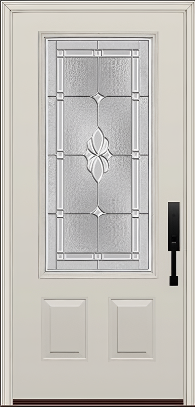 ProVia Legacy Single Entry Door 440 Style Somerset Decorative Glass with Zinc Caming and Low-E - Doors and Beyond