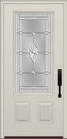 ProVia Legacy Single Entry Door 440 Style Somerset Decorative Glass with Zinc Caming and Low-E - Doors and Beyond