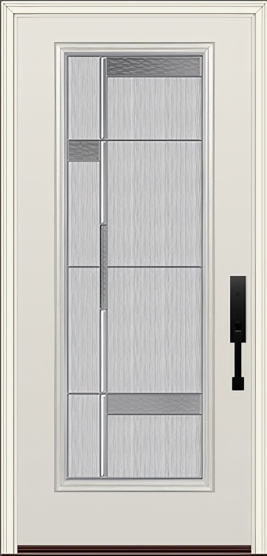 ProVia Legacy Single Entry Door 460 Style Manhattan Decorative Glass with Zinc Caming and Low-E - Doors and Beyond