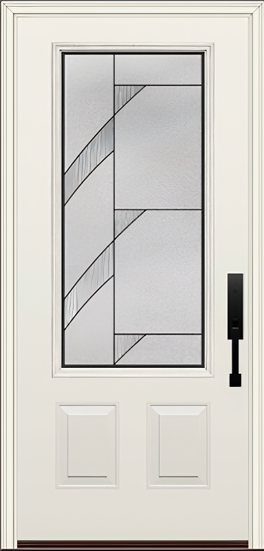 ProVia Legacy Single Entry Door 440 Style Tidal Decorative Glass with Patina Caming and Low-E - Doors and Beyond