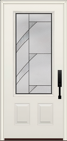 ProVia Legacy Single Entry Door 440 Style Tidal Decorative Glass with Patina Caming and Low-E - Doors and Beyond
