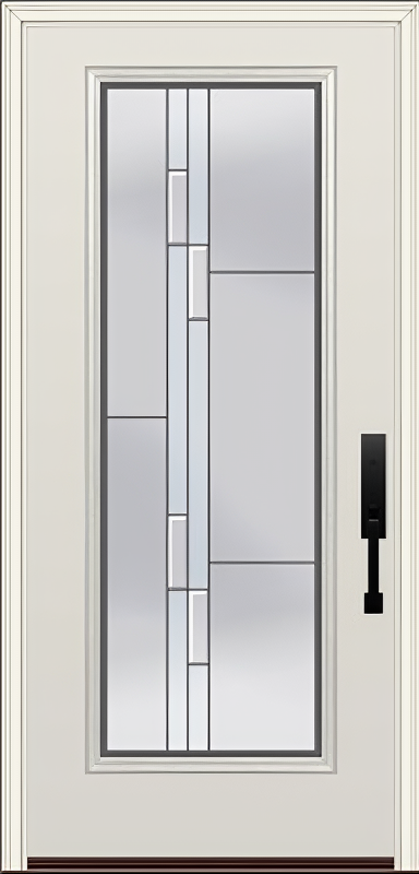 ProVia Legacy Single Entry Door 460 Style Genesis Decorative Glass with Silver Caming and Low-E - Doors and Beyond