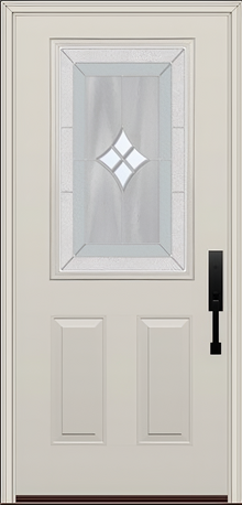ProVia Legacy Single Entry Door 430 Style Aria Decorative Glass with Zinc Caming and Low-E - Doors and Beyond