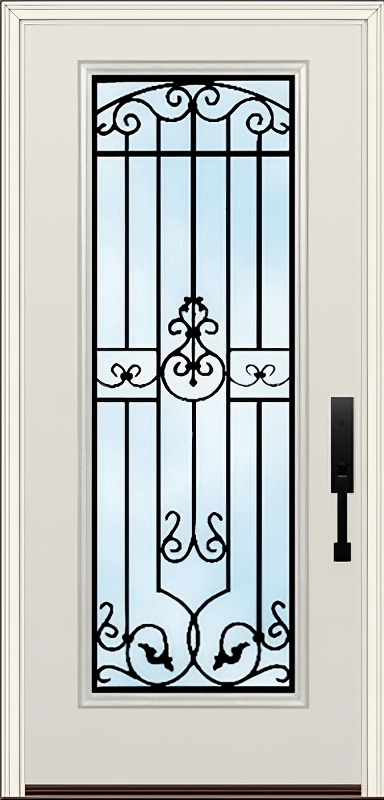 ProVia Legacy Single Entry Door 460 Style Barcelona Decorative Glass Clear Glass and Low E Glass - Doors and Beyond