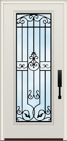 ProVia Legacy Single Entry Door 460 Style Barcelona Decorative Glass Clear Glass and Low E Glass - Doors and Beyond
