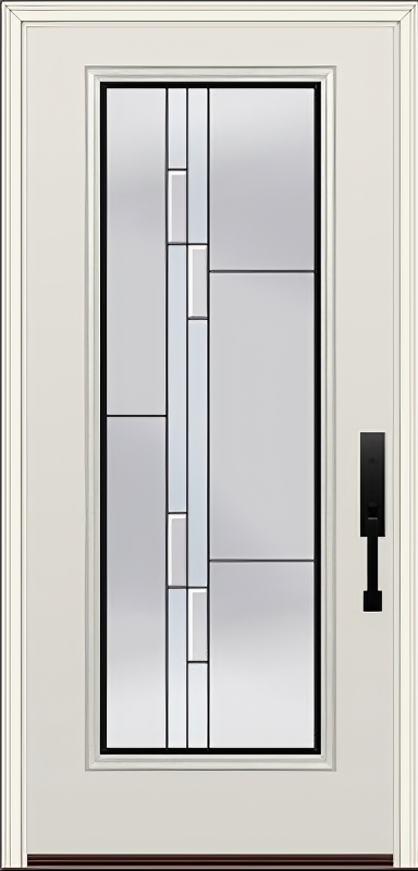 ProVia Legacy Single Entry Door 460 Style Genesis Decorative Glass with Black Caming and Low-E - Doors and Beyond