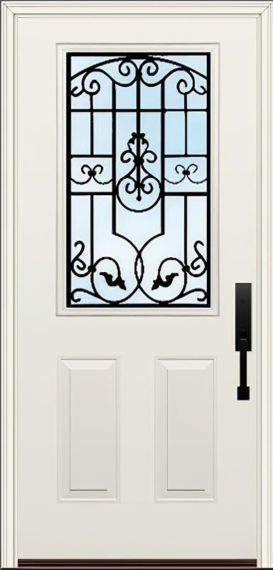 ProVia Legacy Single Entry Door 430 Style Barcelona Decorative Glass Clear Glass and Low E Glass - Doors and Beyond