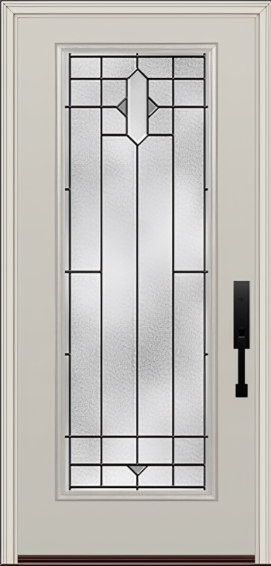 ProVia Legacy Single Entry Door 460 Style Brookhaven Decorative Glass with Patina Caming and Low-E - Doors and Beyond