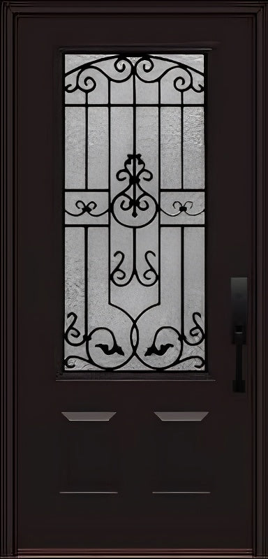 ProVia Legacy Single Entry Door 440 Style Barcelona Decorative Glass With Gluechip Privacy Glass - Doors and Beyond