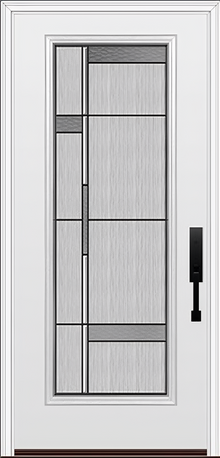 ProVia Legacy Single Entry Door 460 Style Manhattan Decorative Glass with Patina Caming and Low-E - Doors and Beyond