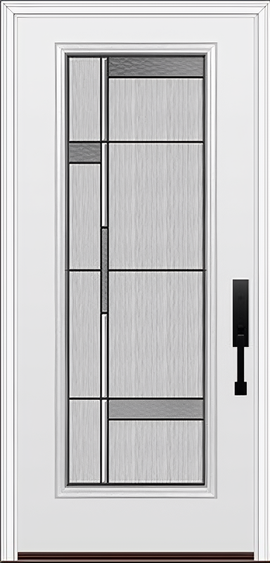 ProVia Legacy Single Entry Door 460 Style Manhattan Decorative Glass with Patina Caming and Low-E - Doors and Beyond