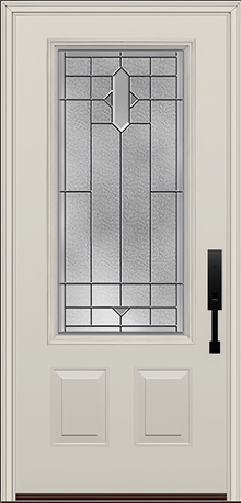 ProVia Legacy Single Entry Door 440 Style Brookhaven Decorative Glass with Zinc Caming and Low-E - Doors and Beyond