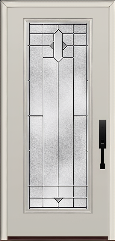 ProVia Legacy Single Entry Door 460 Style Brookhaven Decorative Glass with Zinc Caming and Low-E - Doors and Beyond