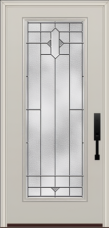 ProVia Legacy Single Entry Door 460 Style Brookhaven Decorative Glass with Zinc Caming and Low-E - Doors and Beyond