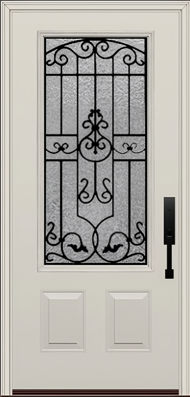 ProVia Legacy Single Entry Door 440 Style Barcelona Decorative Glass With Gluechip Privacy Glass - Doors and Beyond