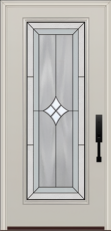 ProVia Legacy Single Entry Door 460 Style Aria Decorative Glass with Patina Caming and Low-E - Doors and Beyond