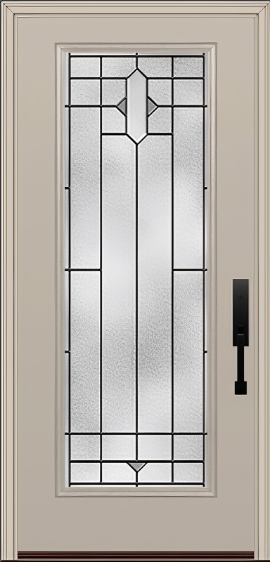 ProVia Legacy Single Entry Door 460 Style Brookhaven Decorative Glass with Patina Caming and Low-E - Doors and Beyond