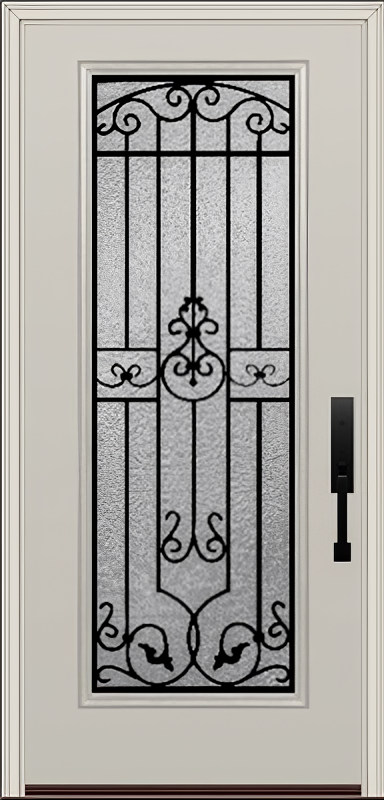 ProVia Legacy Single Entry Door 460 Style Barcelona Decorative Glass With Gluechip Privacy Glass - Doors and Beyond